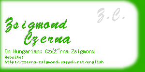 zsigmond czerna business card